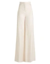 Max Mara Wide-leg High Waist Floor-length Trousers In White