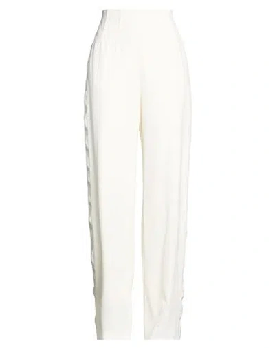 Max Mara Woman Pants Ivory Size 10 Virgin Wool In White