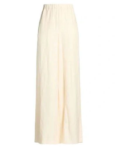 Max Mara Woman Pants Ivory Size 6 Linen, Silk In Neutral