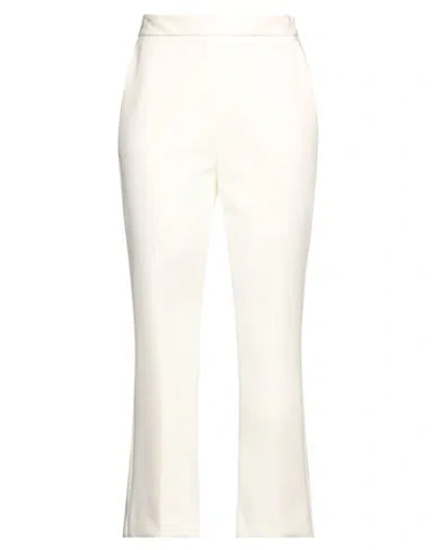 Max Mara Woman Pants Ivory Size 6 Polyester, Elastane In White