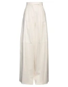 Max Mara Woman Pants Ivory Size 8 Cotton, Elastane
