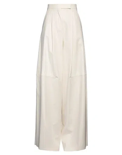 Max Mara Woman Pants Ivory Size 8 Cotton, Elastane