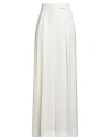 Max Mara High-rise Waist Lightweight Fabric Wide-leg Trousers In White