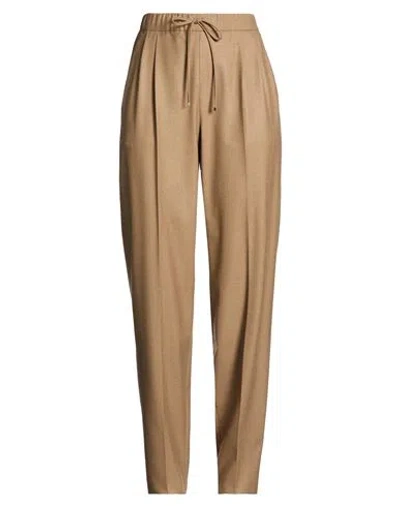 Max Mara Woman Pants Light Brown Size 10 Cashmere, Elastane