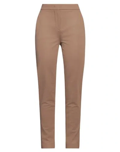 MAX MARA MAX MARA WOMAN PANTS LIGHT BROWN SIZE 2 VISCOSE, POLYAMIDE, ELASTANE