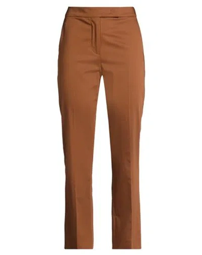 Max Mara Woman Pants Light Brown Size 6 Cotton, Elastane In Neutral