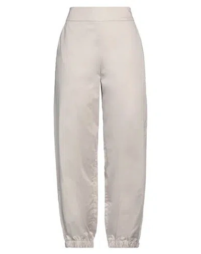 Max Mara Woman Pants Light Grey Size 14 Cotton