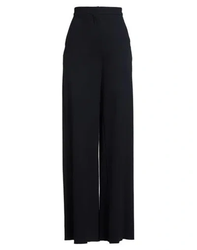 Max Mara Woman Pants Midnight Blue Size 10 Cotton, Virgin Wool In Black