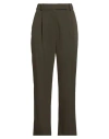 Max Mara Woman Pants Military Green Size 12 Virgin Wool, Elastane