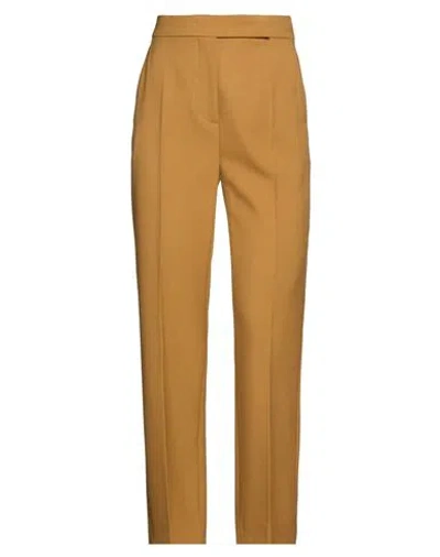Max Mara Woman Pants Mustard Size 4 Virgin Wool, Mohair Wool In Gold