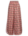 Max Mara Quark Nail Polish-print Wide-leg Silk Pull-on Pants In Pink