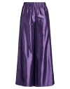 Max Mara Woman Pants Purple Size 12 Silk In Purple