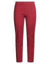 Max Mara Woman Pants Red Size 10 Cotton, Polyamide, Elastane In Burgundy