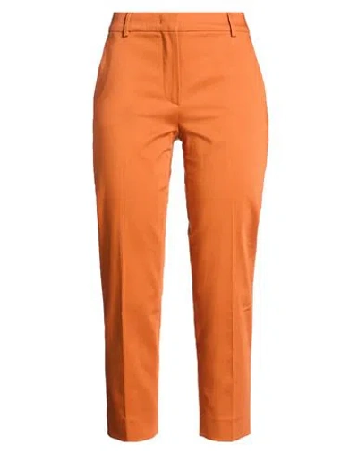 Max Mara Woman Pants Rust Size 14 Cotton, Elastane In Orange