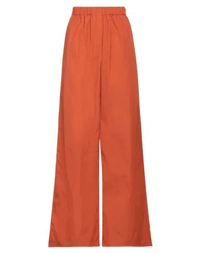 Max Mara Leisure Brina Linen-blend Gauze Wide-leg Pants In Red