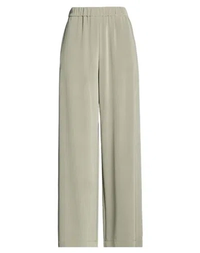 Max Mara Woman Pants Sage Green Size 8 Silk, Elastane In Transparent
