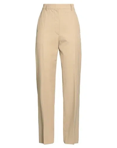 Max Mara Woman Pants Sand Size 14 Viscose, Cotton In Neutral
