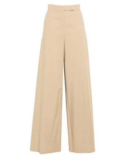 Max Mara Woman Pants Sand Size 8 Cotton, Elastane In Neutral