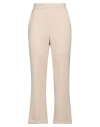 Max Mara Woman Pants Sand Size 8 Virgin Wool, Elastane In Beige