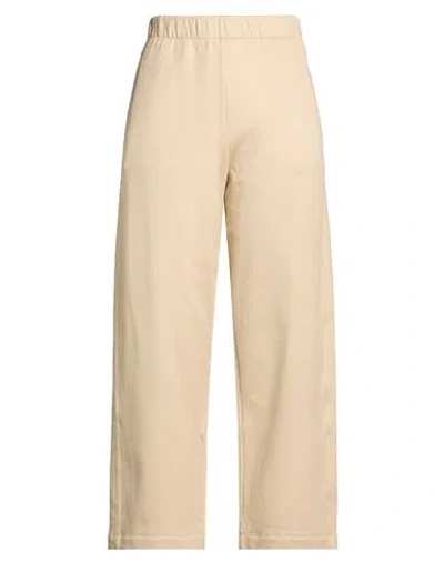 Max Mara Woman Pants Sand Size L Silk, Cotton, Elastane In Brown