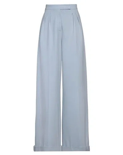 Max Mara Woman Pants Sky Blue Size 14 Virgin Wool