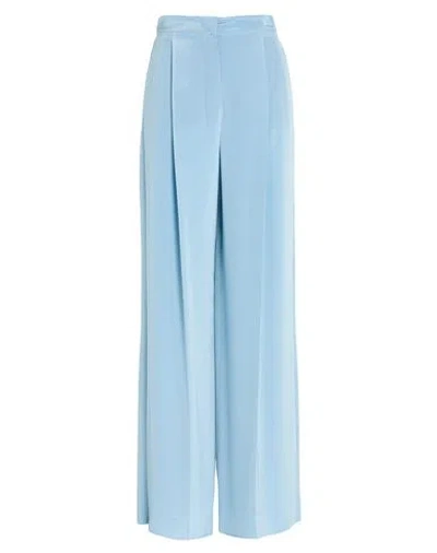 Max Mara Woman Pants Sky Blue Size 4 Silk