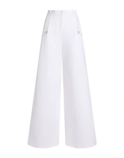 Max Mara Woman Pants White Size 6 Cotton, Elastane