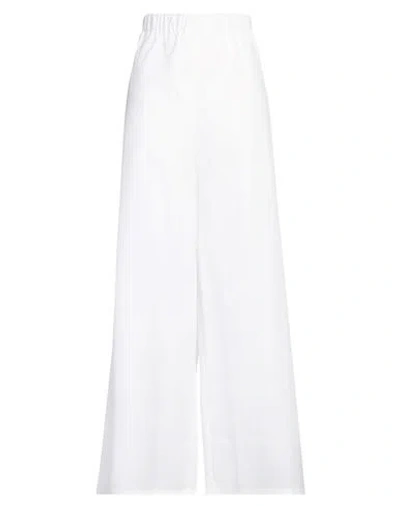 Max Mara Navigli Palazzohose Mit Weitem Bein In White
