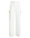 Max Mara Pantalone Edda In Cotone Stretch Bianco Donna In White