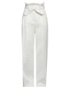 Max Mara Woman Pants White Size 6 Cotton, Silk In White