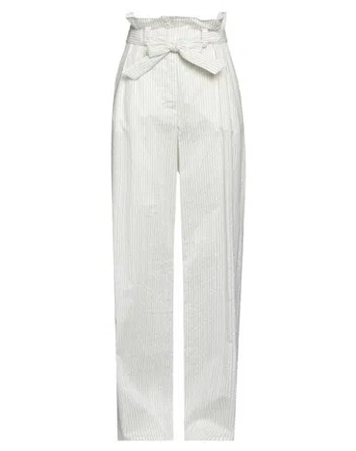 Max Mara Woman Pants White Size 6 Cotton, Silk