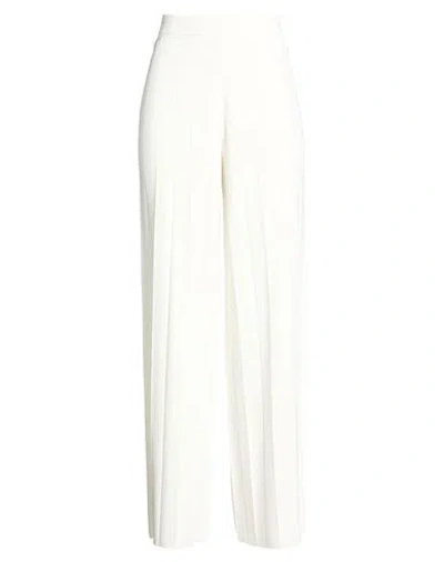 Max Mara Woman Pants White Size M Viscose, Polyamide In Multi