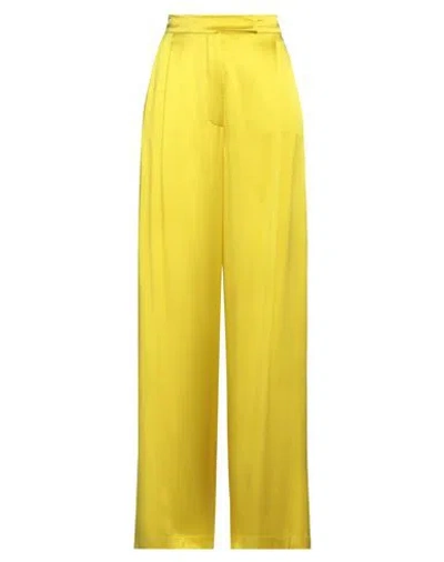 MAX MARA MAX MARA WOMAN PANTS YELLOW SIZE 12 SILK