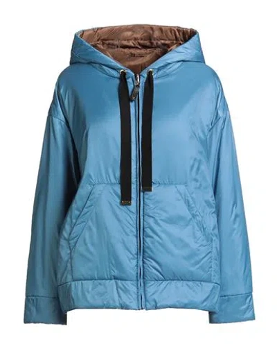 Max Mara Woman Puffer Light Blue Size 8 Polyester