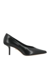 Max Mara Woman Pumps Black Size 8 Leather In Black