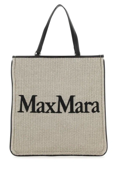 MAX MARA MAX MARA WOMAN RAFFIA EASYBAG SHOPPING BAG