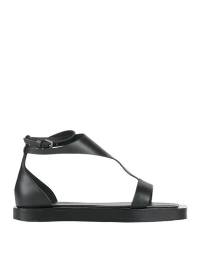 Max Mara Woman Sandals Black Size 6 Leather