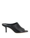Max Mara Woman Sandals Black Size 7 Leather In Black