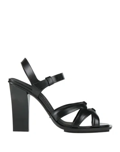 MAX MARA MAX MARA WOMAN SANDALS BLACK SIZE 8 LEATHER