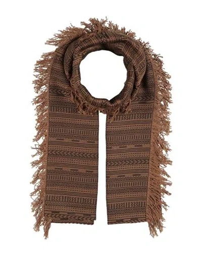 Max Mara Woman Scarf Brown Size - Cotton, Silk