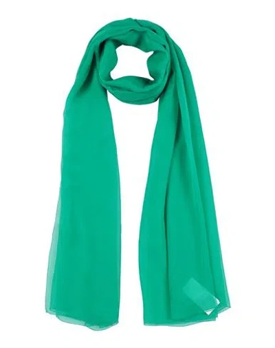 Max Mara Woman Scarf Emerald Green Size - Silk