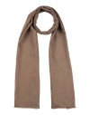 Max Mara Woman Scarf Khaki Size - Wool, Linen, Silk In Brown