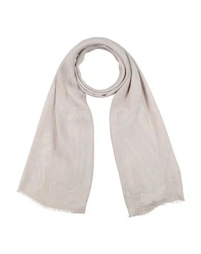 Max Mara Woman Scarf Light Grey Size - Modal, Linen, Cotton In Neutral