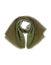 Max Mara Woman Scarf Military Green Size - Modal, Linen, Silk