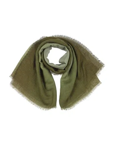 Max Mara Woman Scarf Military Green Size - Modal, Linen, Silk In Green