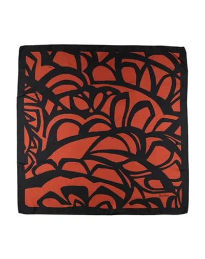 Max Mara Woman Scarf Rust Size - Silk In Orange