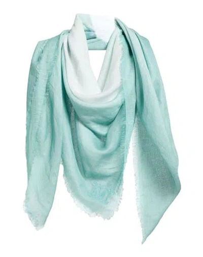 Max Mara Woman Scarf Turquoise Size - Modal, Linen, Silk In Blue