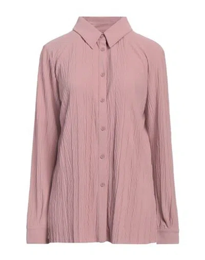 Max Mara Woman Shirt Antique Rose Size L Polyester In Pink