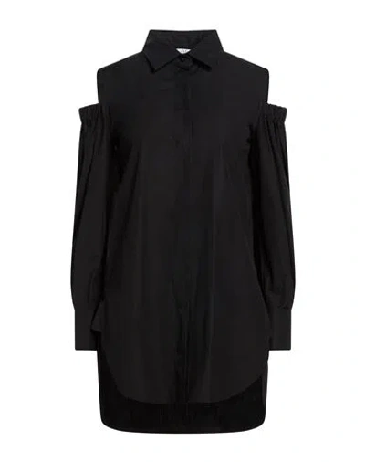 Max Mara Woman Shirt Black Size 12 Cotton