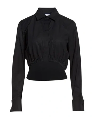 Max Mara Woman Shirt Black Size 6 Cotton